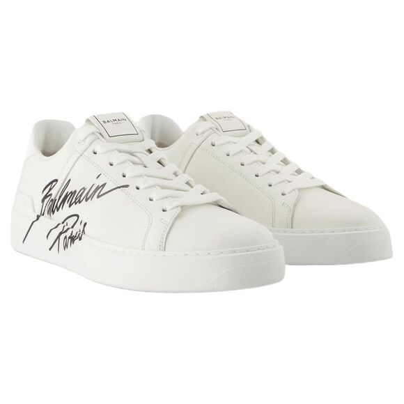 B-Court Sneakers - Balmain - Leather - White - Picture 2 of 3